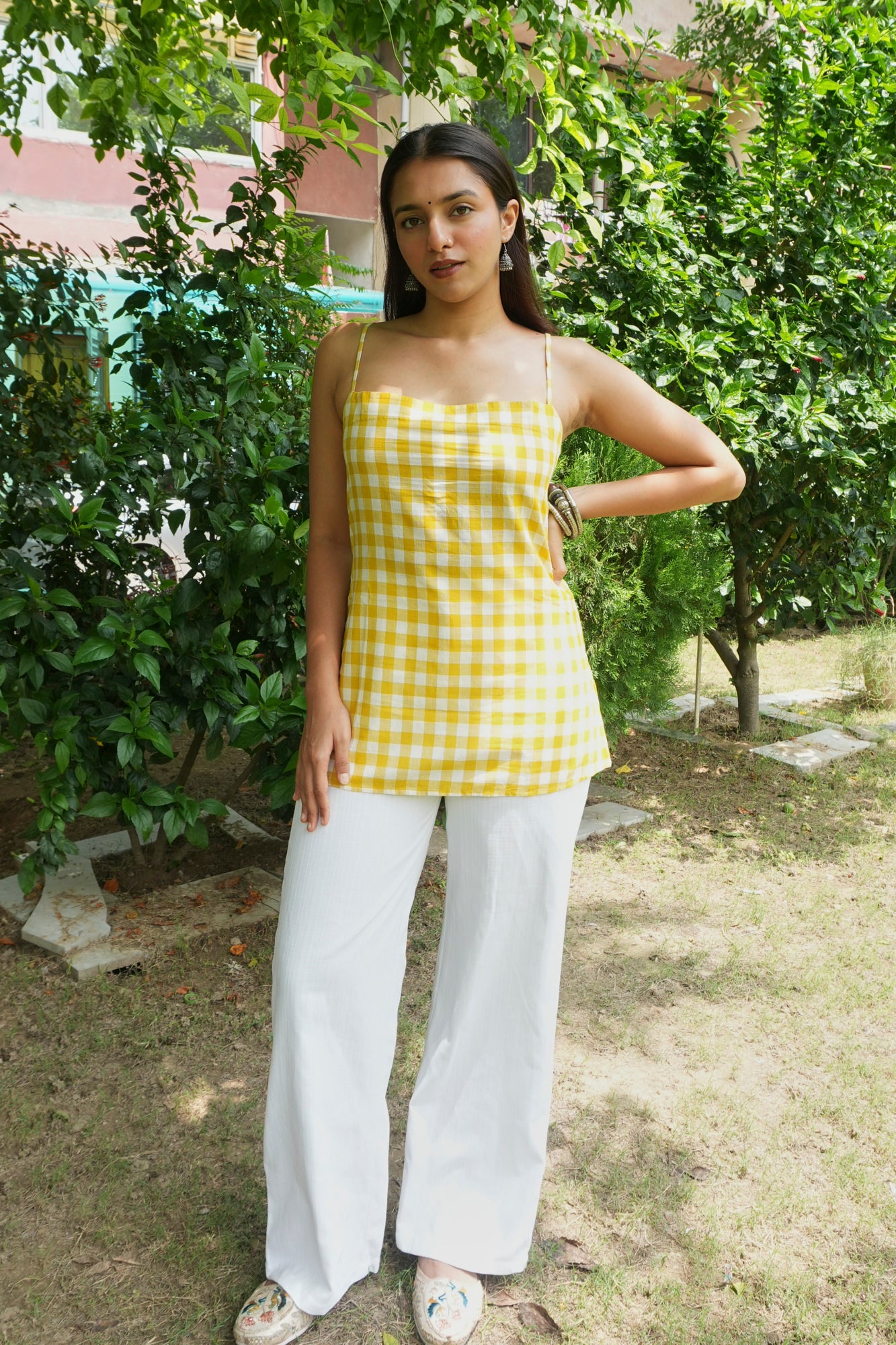 Baarish Short Kurti ( In Yellow )