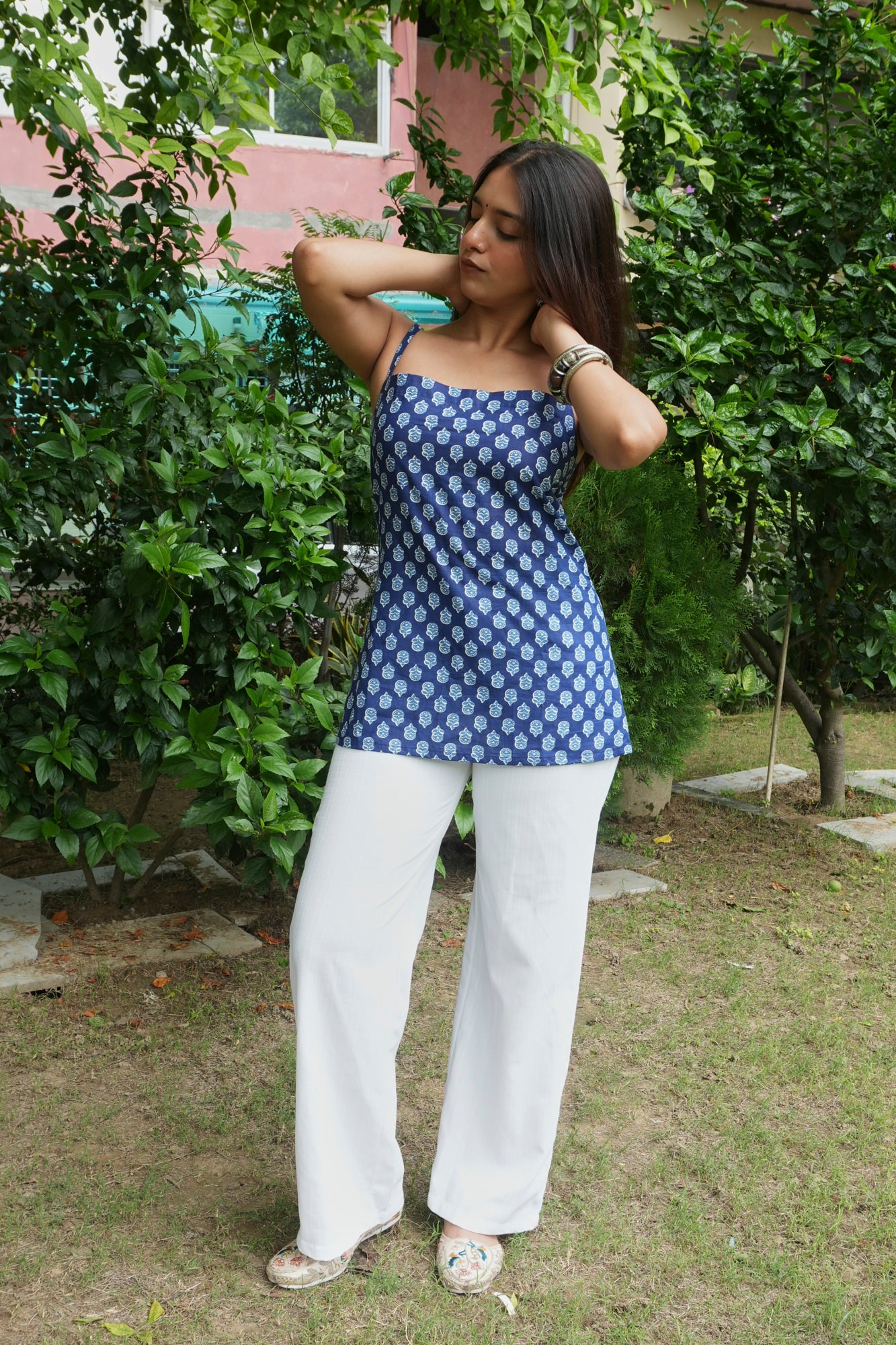 Baarish Short Kurti ( In Blue )