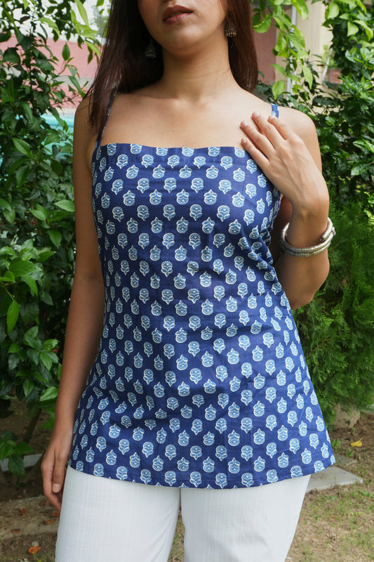 Baarish Short Kurti ( In Blue )